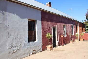 Cottages in the old gold mining town of Chiltern, north-east Victoria, Australia.