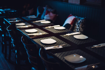 Empty interior dining space