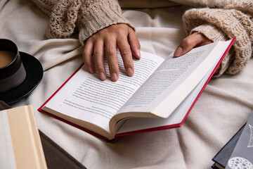 person reading a book