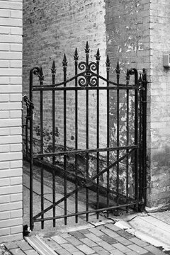 Ornate wrought-iron gate