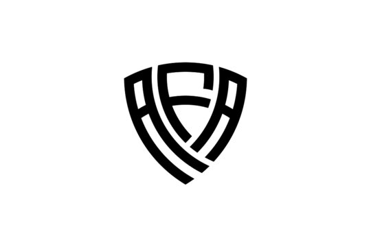 AFA creative letter shield logo design vector icon illustration
