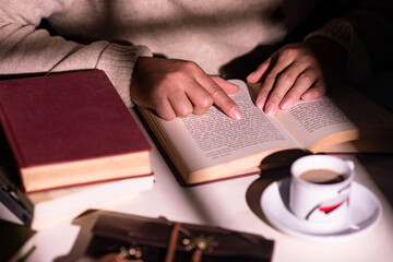 person reading a book