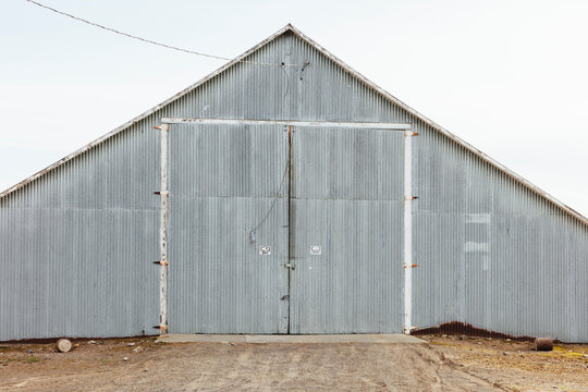 Corrugated metal barn and farm building