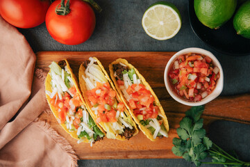 beef taco overhead