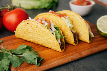 taco with tomato and cheese