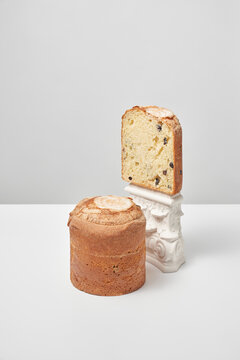 Easter cake on white background