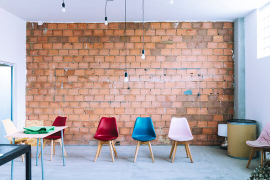Chair on industrial background


