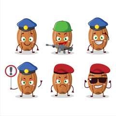A dedicated Police officer of almond mascot design style