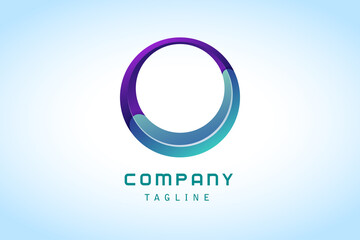 luxury colorful circle abstract gradient logo corporate