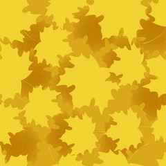 Naklejka na ściany i meble Art & Illustration seamless pattern gold plant leaf shape abstract background
