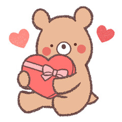 チョコレートを持つクマ