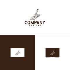 Curved Wood Logo Design Template Vector