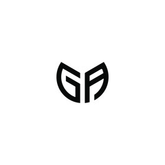ga letter vector logo abstract