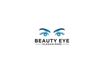beauty eye logo design in white background