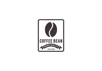 coffee bean logo in white background
