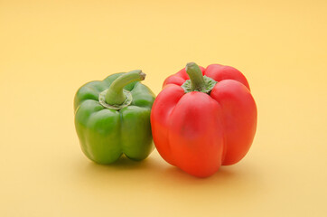Red and green capsicum 