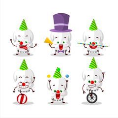 Cartoon character of skull with various circus shows
