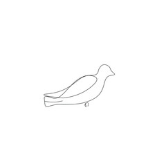 Fototapeta premium Bird dove sketch on white background vector illustration