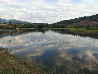 lake and mountains