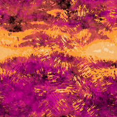 Seamless bright vivid pink and yellow pattern swatch for print. High quality illustration. Abstract background or wallpaper design. Brilliant, colorful, dynamic and expressive chic pattern design.