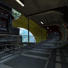 Obraz premium 3d illustration of an science fiction background