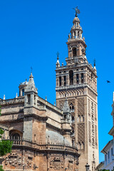 Fototapeta na wymiar Giralda Bell Tower Seville Cathedral Spain