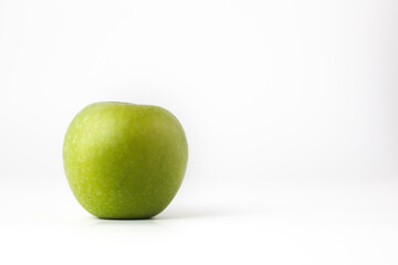 green apple on white background