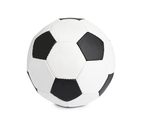 Fototapeta premium New soccer ball isolated on white. Football equipment