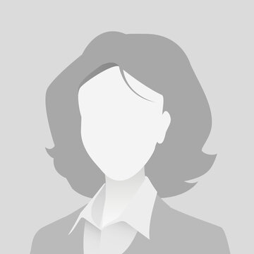 Default avatar photo placeholder icon. Grey profile picture. Business woman