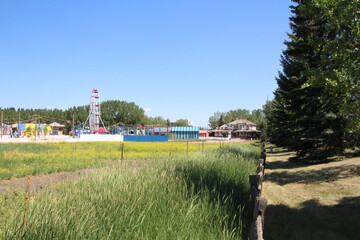Fototapeta na wymiar The Field, Fort Edmonton Park, Edmonton, Alberta