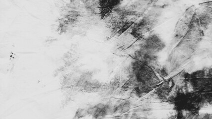 White Dirty Art Paint. Gray Tie Dye Grunge. Black