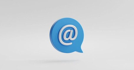 Email address icon logo communication mail or business website contact message symbol on send newsletter background with receive e-mail support mailbox. 3D rendering.