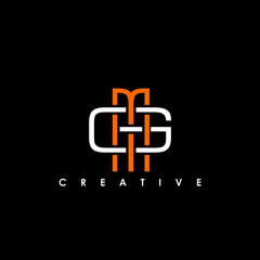 MG, GM Letter Initial Logo Design Template Vector Illustration
