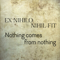 from nothing Latin