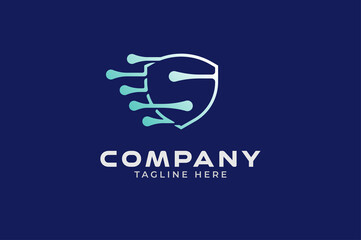 Initial Letter S Shield security logo, letter S shield combination usable for technology and digital  logo design vector