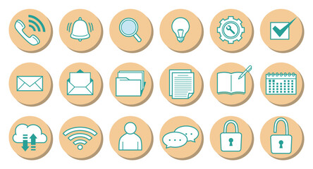 ビジネスアイコン　18個セット