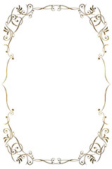 Gold metallic textured frame illustration, vintage, elegant plaque, decorative background.