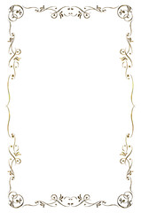 Gold metallic textured frame illustration, vintage, elegant plaque, decorative background.