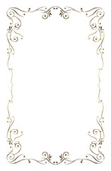 Gold metallic textured frame illustration, vintage, elegant plaque, decorative background.