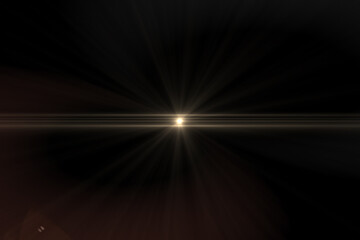 Natural, Sun flare on the black background