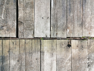 beautiful texture of old scenic assorted wooden boards fastened together