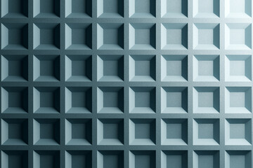 3d illustration of rows of  gray  cube.Set of squares on monocrome background, pattern. Geometry  background