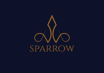 simple and minimal, vector logo design template, logo in an abstract triangle shape- illustration