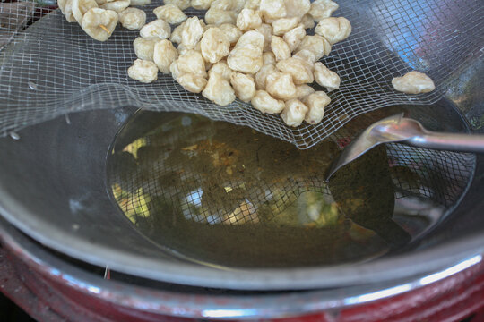Filipino street food fish balls