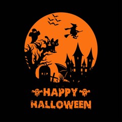 Creative Happy Halloween T-Shirt Vector Design