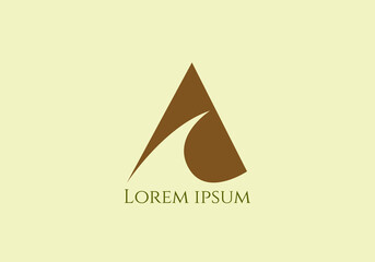 Fototapeta premium simple and minimal, vector logo design template, logo in an abstract triangle shape- illustration