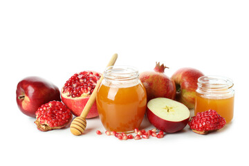 Rosh hashanah concept isolated on white background