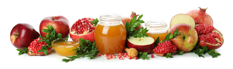 Rosh hashanah concept isolated on white background