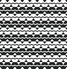 Abstract vector geometric seamless pattern. Black and white triangles and lines. Design element for textile, fabric, packaging, paper, packaging, print and print.