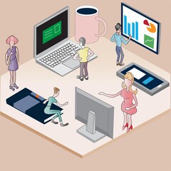Isometric Business and Office Activities